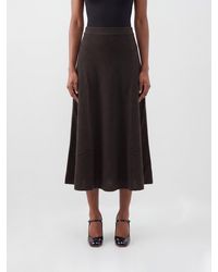 Lisa Yang - Knit Cashmere Midi Skirt With An Elasticated High Waist - Lyst