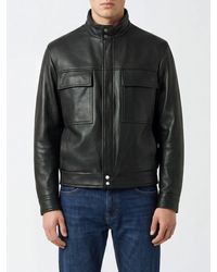 Salvatore Santoro - Jacke Aus Genarbtem Leder Mit Stehkragen Und Aufgesetzten Taschen - Lyst