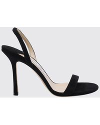 Jimmy Choo - Jenn Suede Slingback Sandals With A Round Toe And Stiletto Heel - Lyst