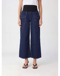 Alaïa - High-Waisted Wide-Leg Palazzo Jeans - Lyst