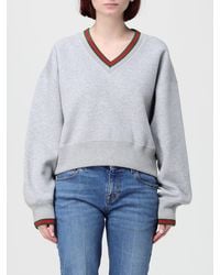 Gucci - Cotton Sweatshirt With Web - Lyst