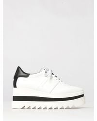 Stella McCartney - Bicolour Elyse Faux-Leather Platform Lace-Up Shoes - Lyst