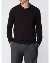 Drumohr - Long-Sleeved Pure Cashmere Polo With Three-Button Placket - Lyst