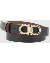 Ferragamo - Gancini Reversibler Gürtel Aus Genarbtem Leder - Lyst