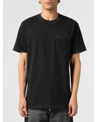 Philipp Plein - Cotton T-Shirt With Hexagon Logo And Patch Pocket - Lyst