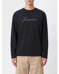 Jacquemus - Long-Sleeved Organic Cotton And Hemp T-Shirt With Logo Print - Lyst