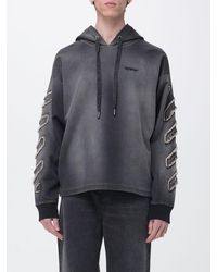 Off-White c/o Virgil Abloh - Oversized Cotton Hoodie With Contrasting Logo - Lyst