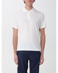 Emporio Armani - Silk Blend Polo Shirt - Lyst