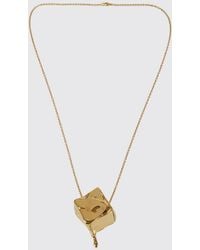 Rabanne - Brass Necklace With Pendant - Lyst