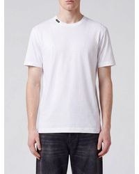Dolce & Gabbana - Dolce &Amp Gabbana Contrast Logo And Trim Cotton T-Shirt - Lyst