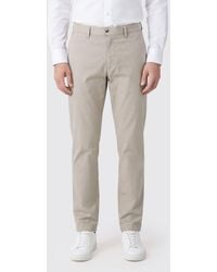 Slowear - Slim Fit Stretch Cotton Chino Trousers With Slash Pockets - Lyst