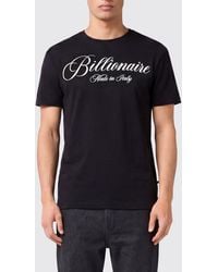 Billionaire - Cotton Crew-Neck T-Shirt With Embroidered Hexagon Logo - Lyst