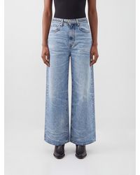 CYCLE - Big Low High-Waisted Wide-Leg Denim Jeans With Belt - Lyst