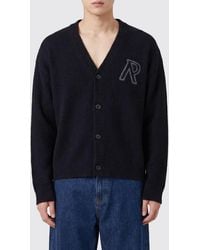 Represent - V-Neck Alpaca Wool-Blend Cardigan With Jacquard Logo - Lyst