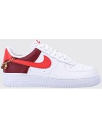 Nike - Air Force 1 '07 Grained Leather Sneakers With Charm And Embroidered Logo - Lyst