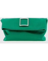Roger Vivier - Trompette Strass Soft Clutch - Lyst