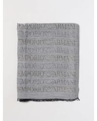 Emporio Armani - Scarf In Wool And Lurex Blend - Lyst