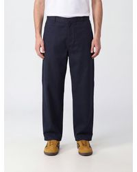 Carhartt - Brady Wide Leg Cotton Trousers With Rear Logo - Lyst