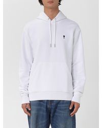 Ami Paris - Cotton Hoodie With Logo - Lyst