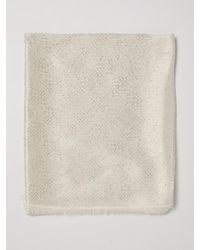 Emporio Armani - Viscose Blend Scarf With Embroidered Sequins - Lyst