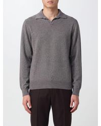 Brunello Cucinelli - Long-Sleeved V-Neck Polo - Lyst