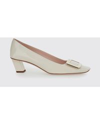 Roger Vivier - Belle Vivier Patent Leather Pumps With Low Heel - Lyst