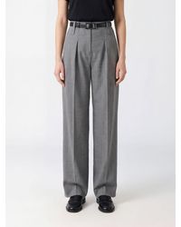 Elisabetta Franchi - High-Waisted Virgin Wool Palazzo Trousers - Lyst