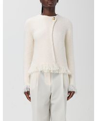 Chloé - Giacca cropped in misto cashmere bouclé - Lyst