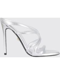 ALEVI - Laminated Leather Mule Sandals With A High Stiletto Heel - Lyst