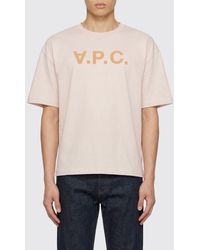 A.P.C. - Cotton T-Shirt With Logo - Lyst