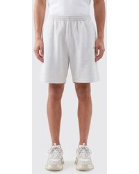 Balenciaga - Jersey Sports Shorts With Contrast Logo And Elasticated Waist - Lyst
