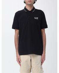 EA7 - Cotton Polo Shirt With Logo - Lyst
