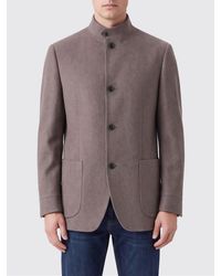 Lardini - Single-Breasted Cashmere Blazer With High Neck And Patch Pockets - Lyst