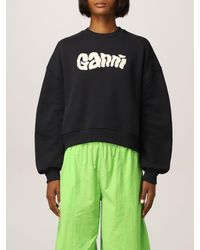 Ganni Cotton Slave To Love Sweatshirt - Lyst