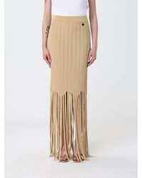 Balmain - Fringed Viscose Knit Skirt - Lyst