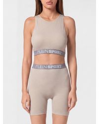 Philipp Plein - Technical Stretch Fabric Crop Top - Lyst