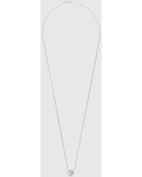 Rick Owens - Brass Necklace With Pendant And Rhinestones - Lyst