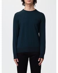 Brooksfield - Crewneck Wool Jumper With Long Sleeves And Ribbed Trims - Lyst