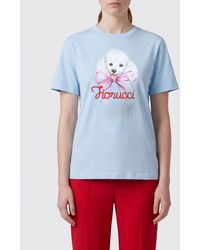 Fiorucci - Striped Cotton T-Shirt With Logo - Lyst