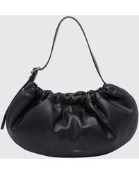 A.P.C. - Ninon Rounded Synthetic Leather Shoulder Bag With Adjustable Handle - Lyst