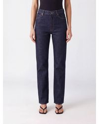 KHAITE - Danielle High-Waisted Straight-Leg Jeans - Lyst