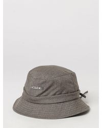 Jacquemus - Virgin Wool Bucket Hat With Logo And Drawstring - Lyst