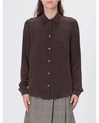 Pinko - Slim Fit Long-Sleeve Silk Shirt With Classic Collar - Lyst
