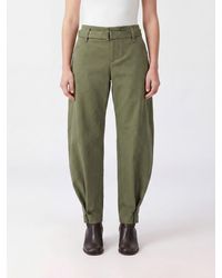 Semicouture - High-Waisted Wide-Leg Stretch-Cotton Trousers - Lyst
