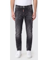 DSquared² - Skinny Fit Stretch Denim Jeans With Distressed Effect - Lyst