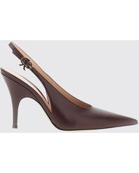 Gianvito Rossi - Sofia Slingback-Pumps Aus Leder Mit Skulpturalem Absatz - Lyst
