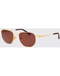 Bottega Veneta - Sophisticated Aviator Style Eyewear With Metal Frame And Comfortable Fit - Lyst