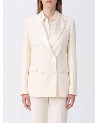 Alberto Biani - Double-Breasted Ceremony Blazer With Peak Lapels - Lyst