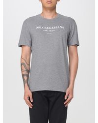 Dolce & Gabbana - Logo Cotton T-Shirt - Lyst