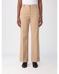 Alberto Biani - High-Waisted Wide-Leg Cotton Trousers - Lyst
